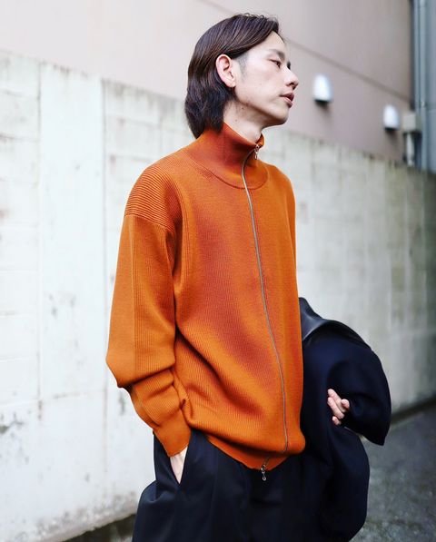 Graphpaper グラフペーパー 23AW Light Melton Stadium Jacketスタイル
