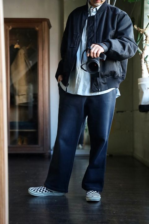 A.PRESSE Vintage Sweat Pantsスタイル
