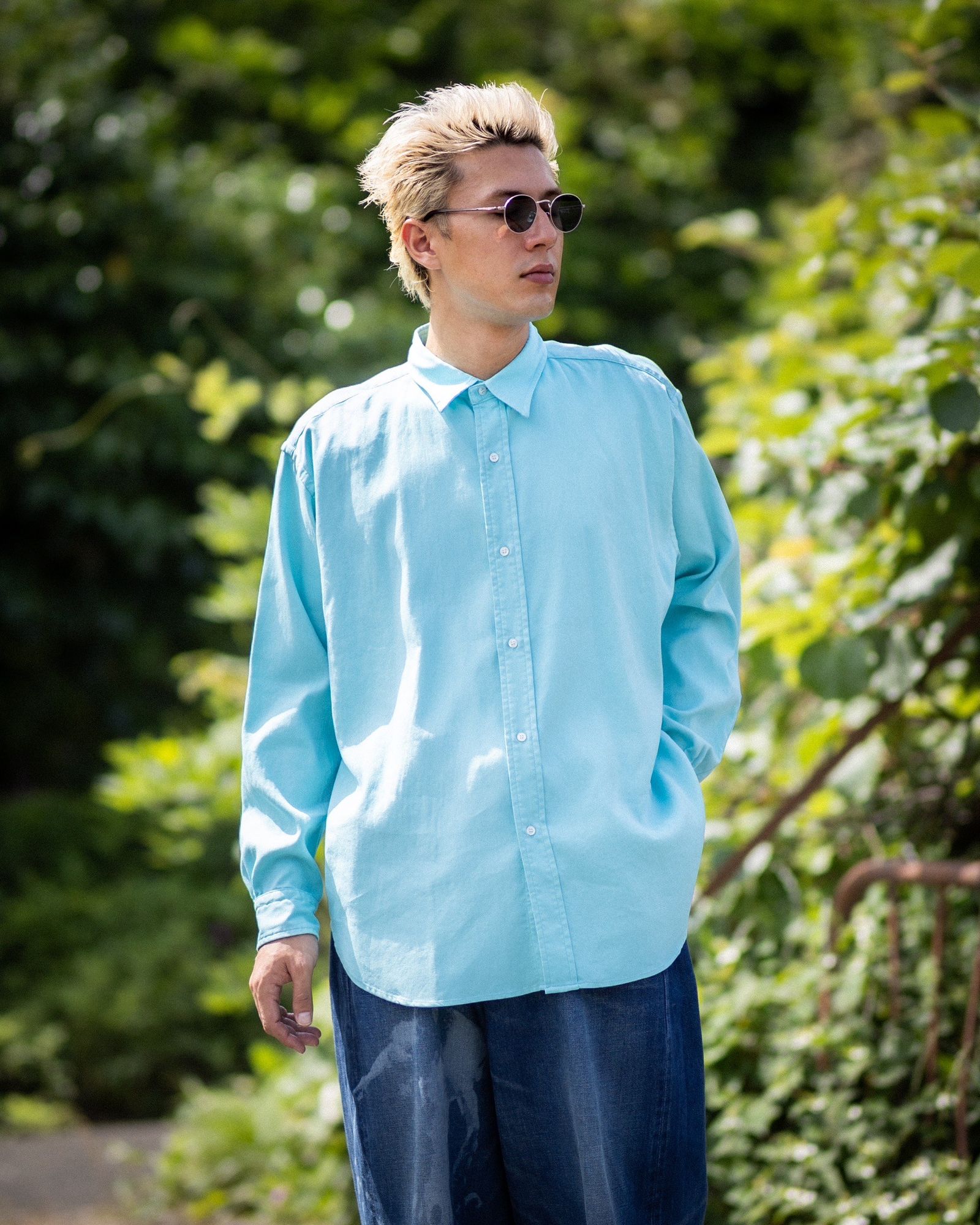 A.PRESSE Double Weave Twill Regular Collar Shirt ミックススタイル!