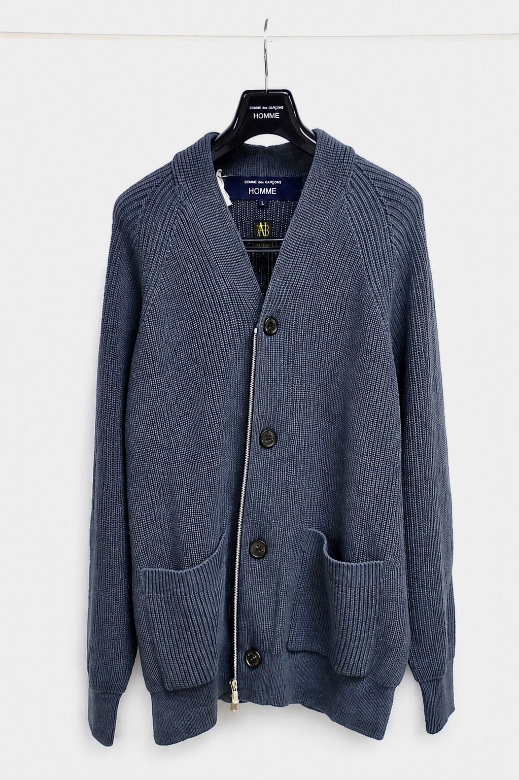 コムデギャルソンオム26FW BATONER ZIPカーディガン (HR-N002-051-2)CHARCOAL GRAY☆8月7日(金)発売！