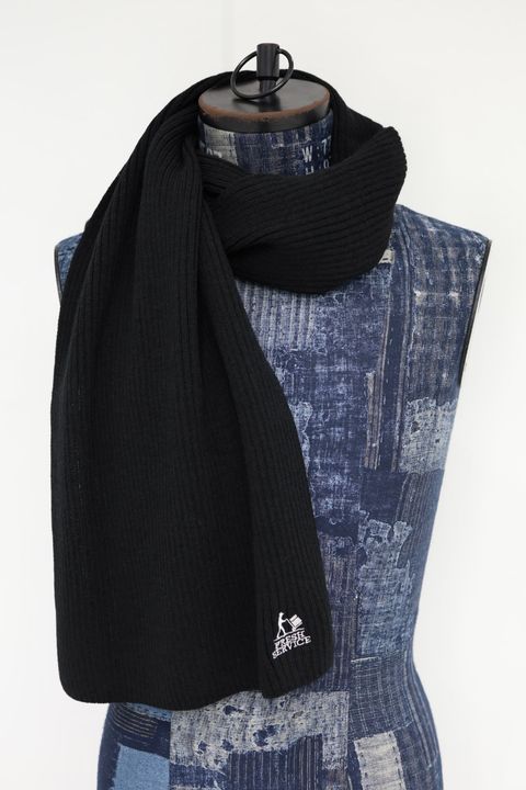 フレッシュサービスTHERMAL RIB KNIT SCARF(FSP254-90067)BLACK☆11月15日(土)発売！
