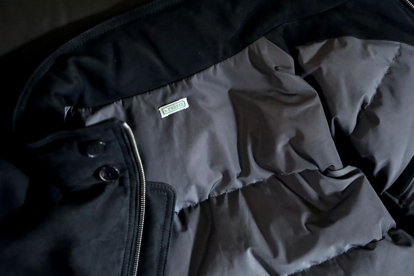 アプレッセ 2025 STYLE2 Nubuck Leather Down Jacket(25AAP-01-01)BLACK☆11月8日(土)発売！