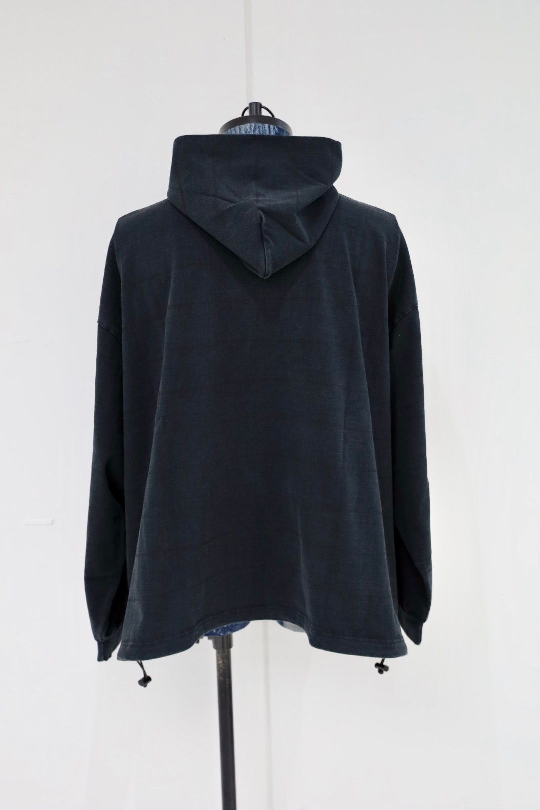 S.F.C 25FW エスエフシー SIDE STRIPE HOODY LS TEE (DISCHARGED) (SFCFW25CS07)Black