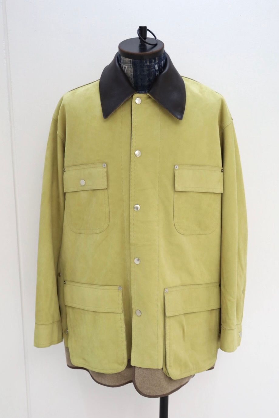 ヨーク 25FW Nuback Leather Coverall Jacket(YK25FW01019B) YELLOW BEIGE☆10月11日(土)新作発売！