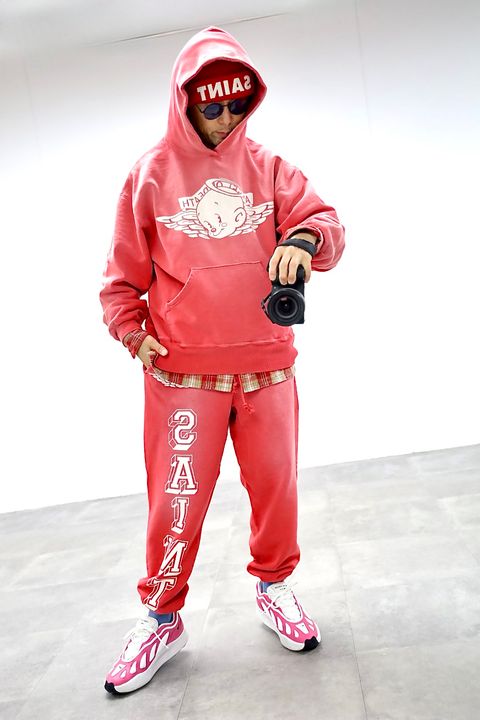 ©SAINT M×××××× セントマイケル 26SS BABY MICHAEL HOODIE"RED"スタイル