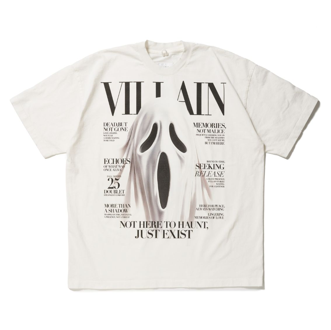 doublet 25AW VILLAIN COVER PRINT T-SHIRT (25AW48CS411)WHITE