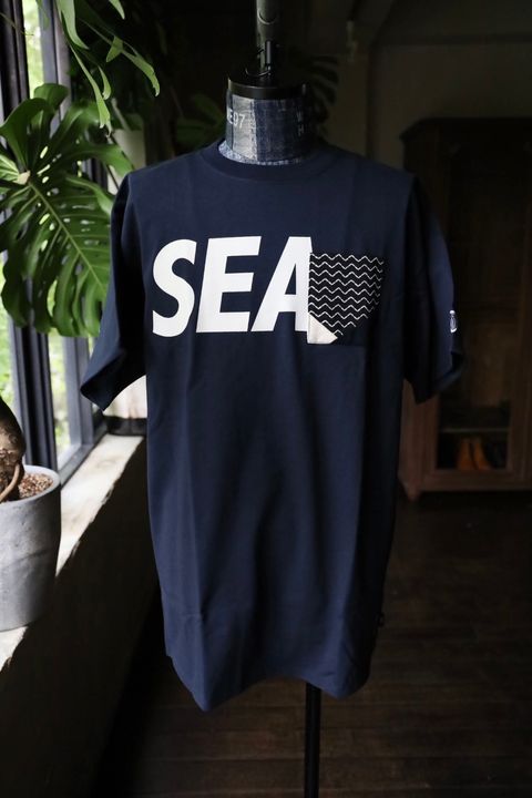 ファンダメンタル Tシャツ FDMTL×WIND AND SEA"ORIGAMI TEE"NAVY☆10月5日(土)発売！