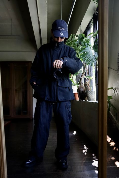 A.PRESSE Silk Ripstop Royal Canadian Air Force Jacketスタイル.2024.8.24.