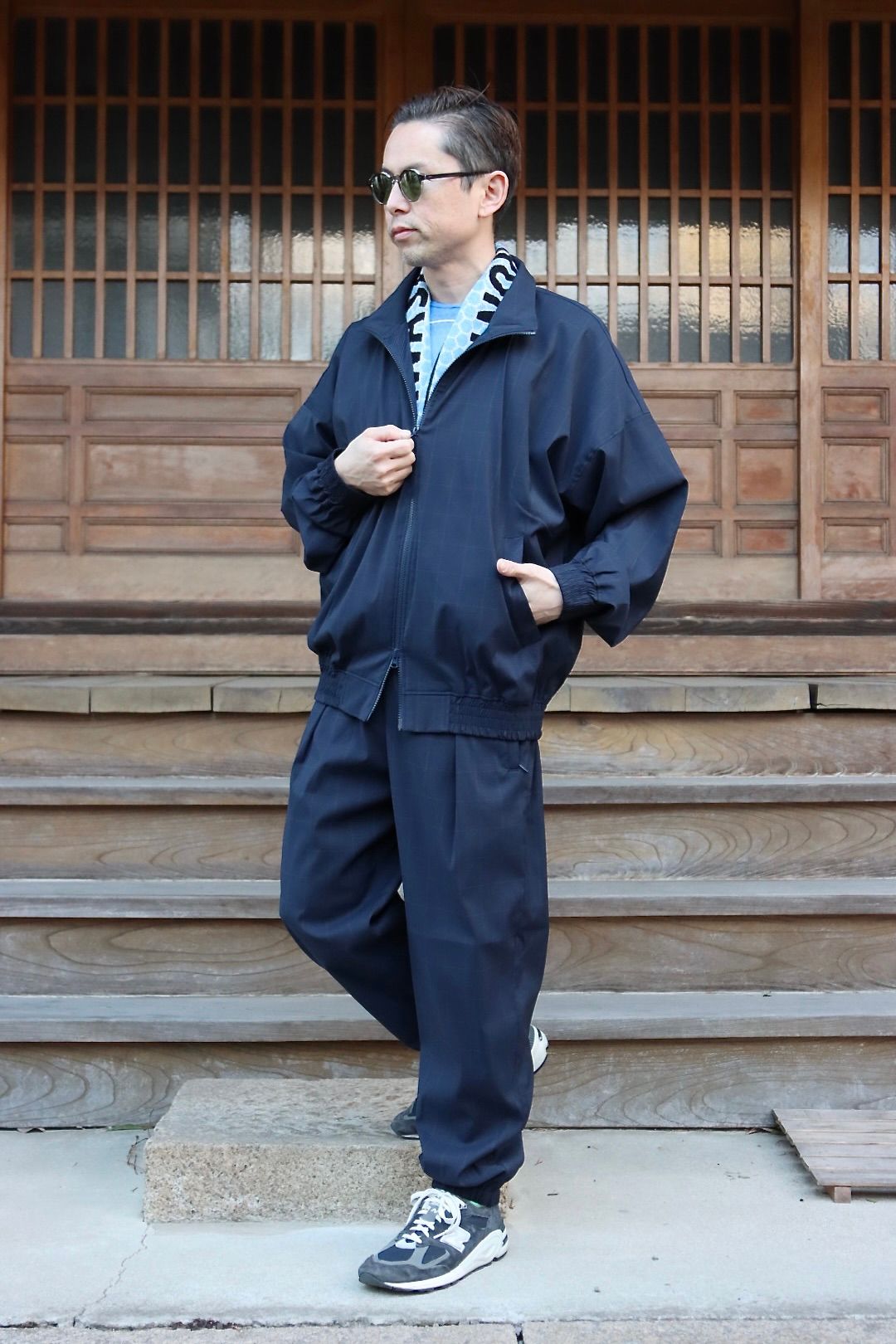 is-ness×NEAT LORO PIANA SPORT FABRICS JACKET"NAVY"イズネス22SS