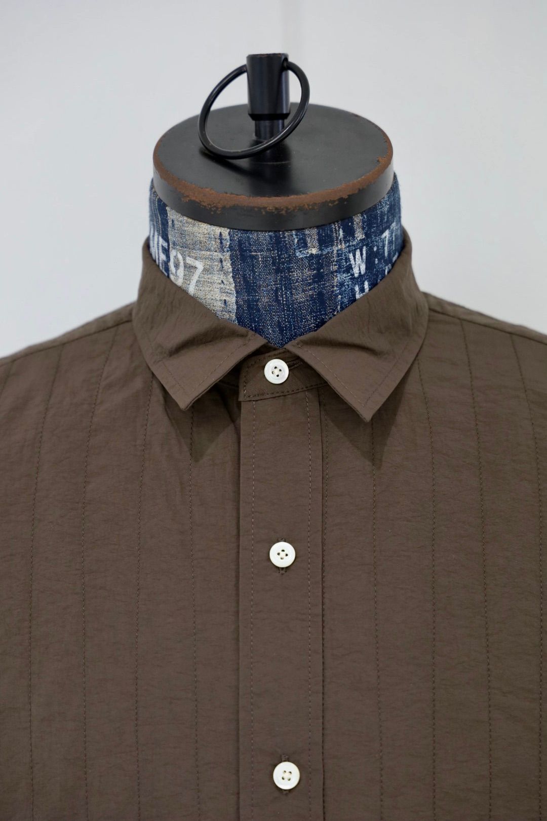 S.F.C 25FW エスエフシー SFC NYLON STITCHED SHIRTS (SFCFW25S01)D Brown