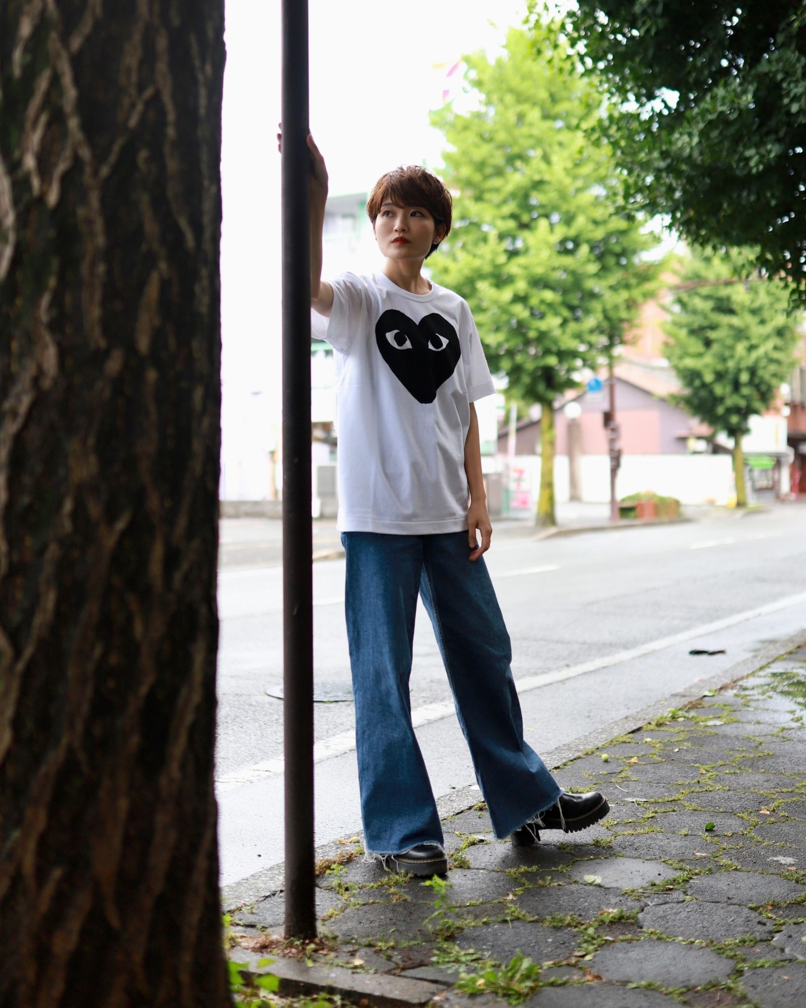 プレイコムデギャルソン BLACK HEART Tシャツstyle.2023.6.18