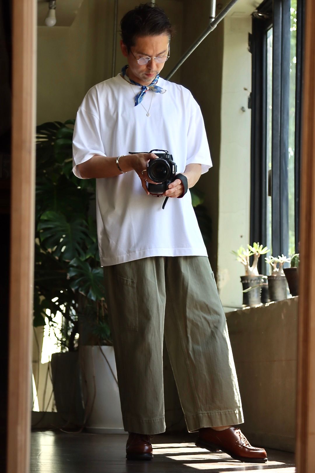 ATON エイトン 22FW SUVIN 60/2 OVERSIZED S/S T-SHIRT WHITEスタイル.2022.6.28.
