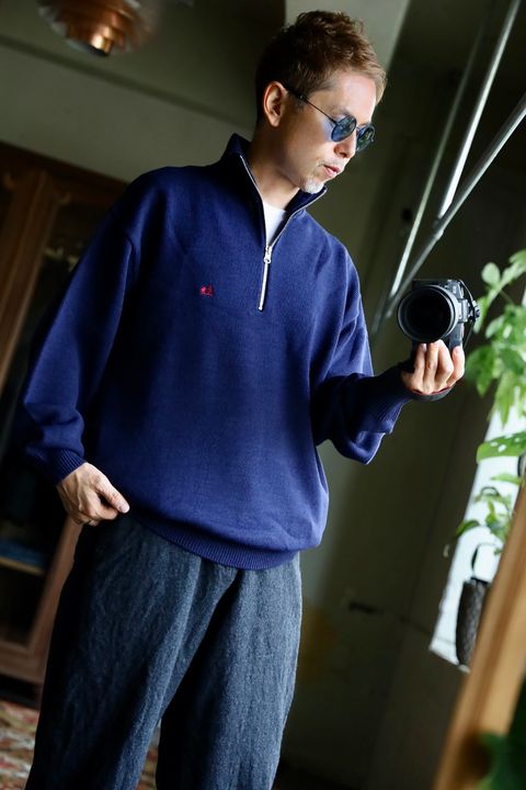 FreshService 26AW THERMAL JERSEY HARF ZIP KNIT"NAVY"スタイル