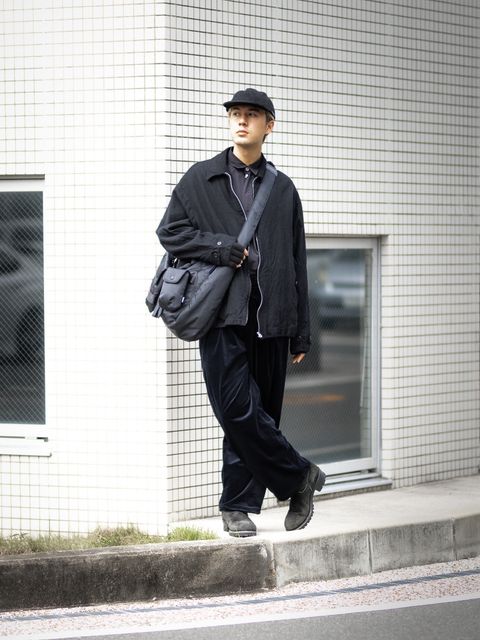 COMME des GARCONS HOMME ウールサージ縮絨ジップアップブルゾン