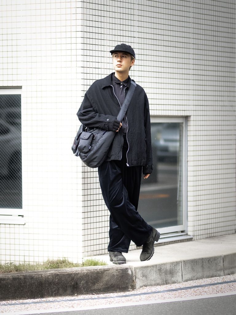 COMME des GARCONS HOMME ウールサージ縮絨ジップアップブルゾン