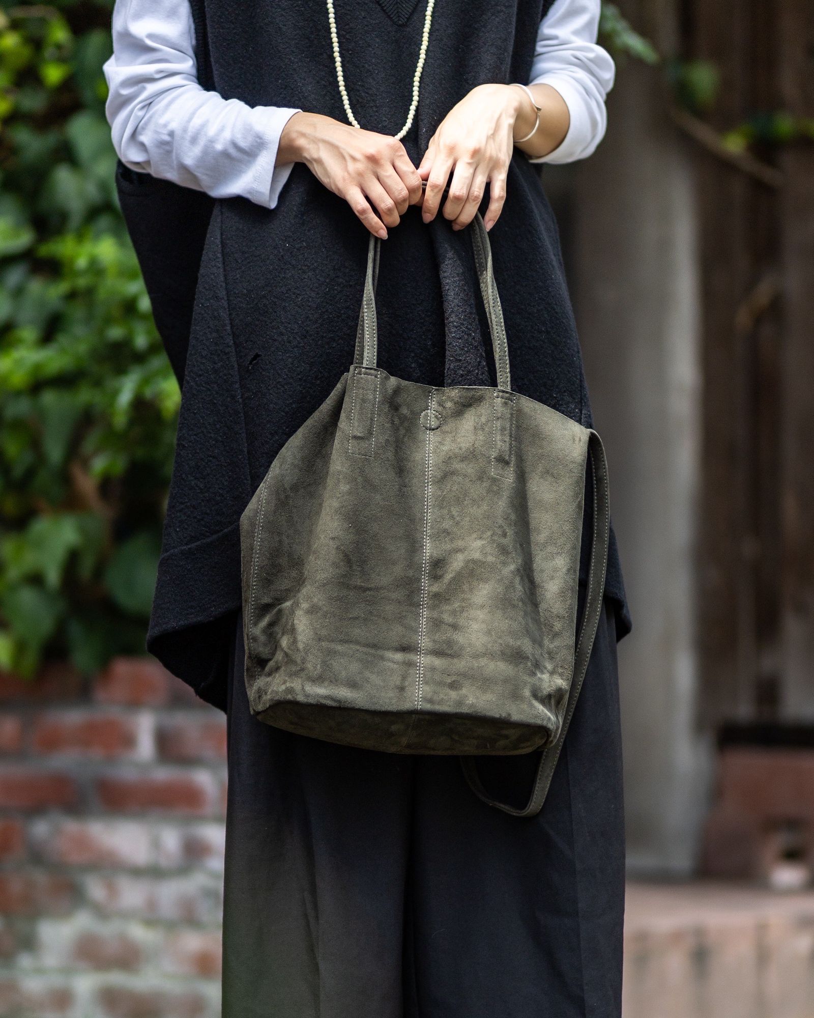 Morphee / モルフェトートバッグ 3WAY MIDIUM TOTE(LONG)SUEDE [MOSS GREEN]☆新作発売！