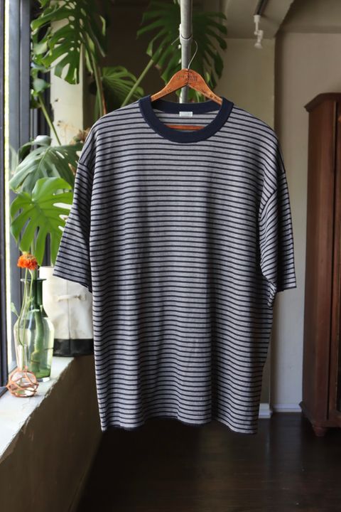 アプレッセ24SS  High Gauge S/S Striped T-Shirt (24SAP-03-04K)NAVY×ECRU☆4月13日(土)発売！
