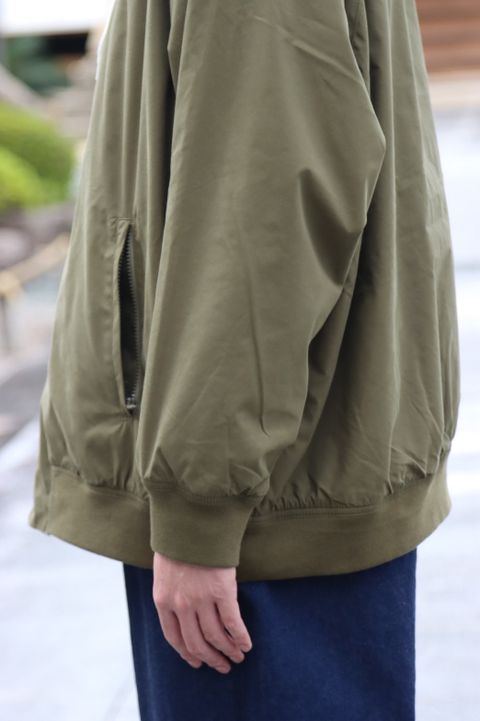 FreshService SWEAT HOODED SWING TOP"KHAKI×HEATHER GRAY"style