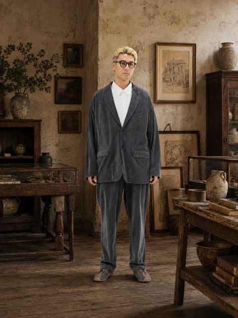 グラフペーパー Soft Knit Corduroy Jacket (GRAY) MARKスタイル
