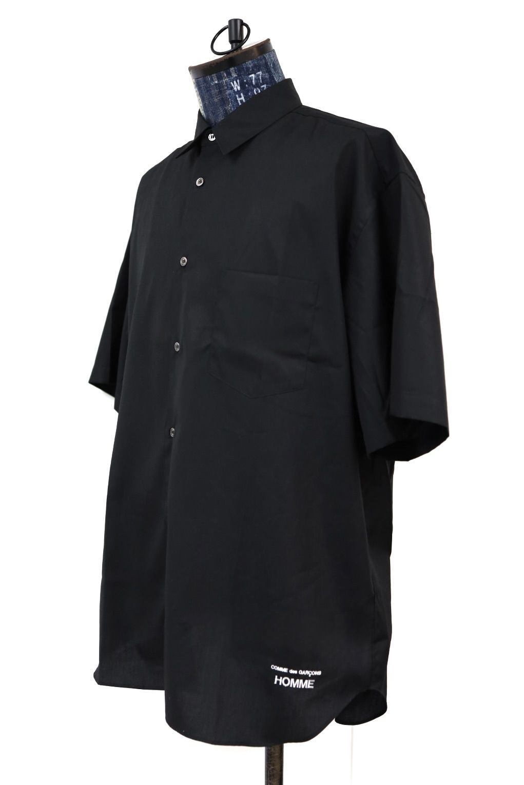 コムデギャルソンオム26SS 綿ブロードS/Sシャツ(HQ-B103-051)BLACK☆4月3日(金)新作発売！