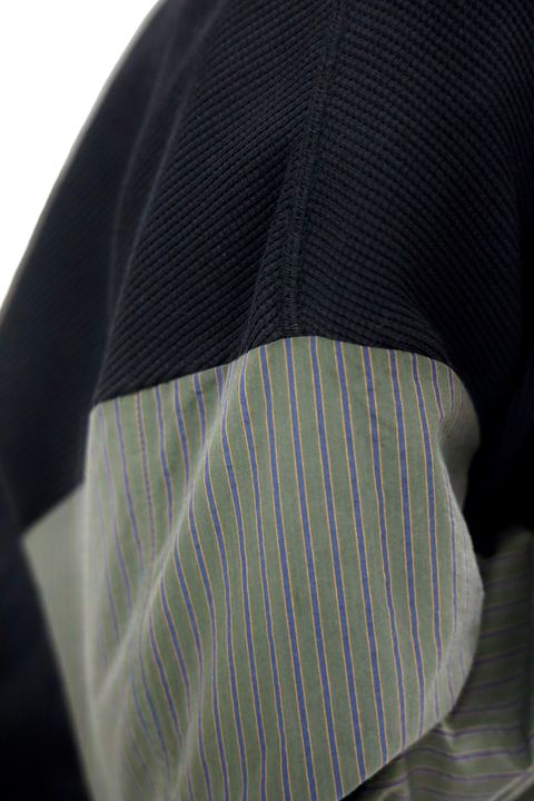 COMME des GARCONS HOMME 26SS ワッフルヘンリー切替えカットソースタイル