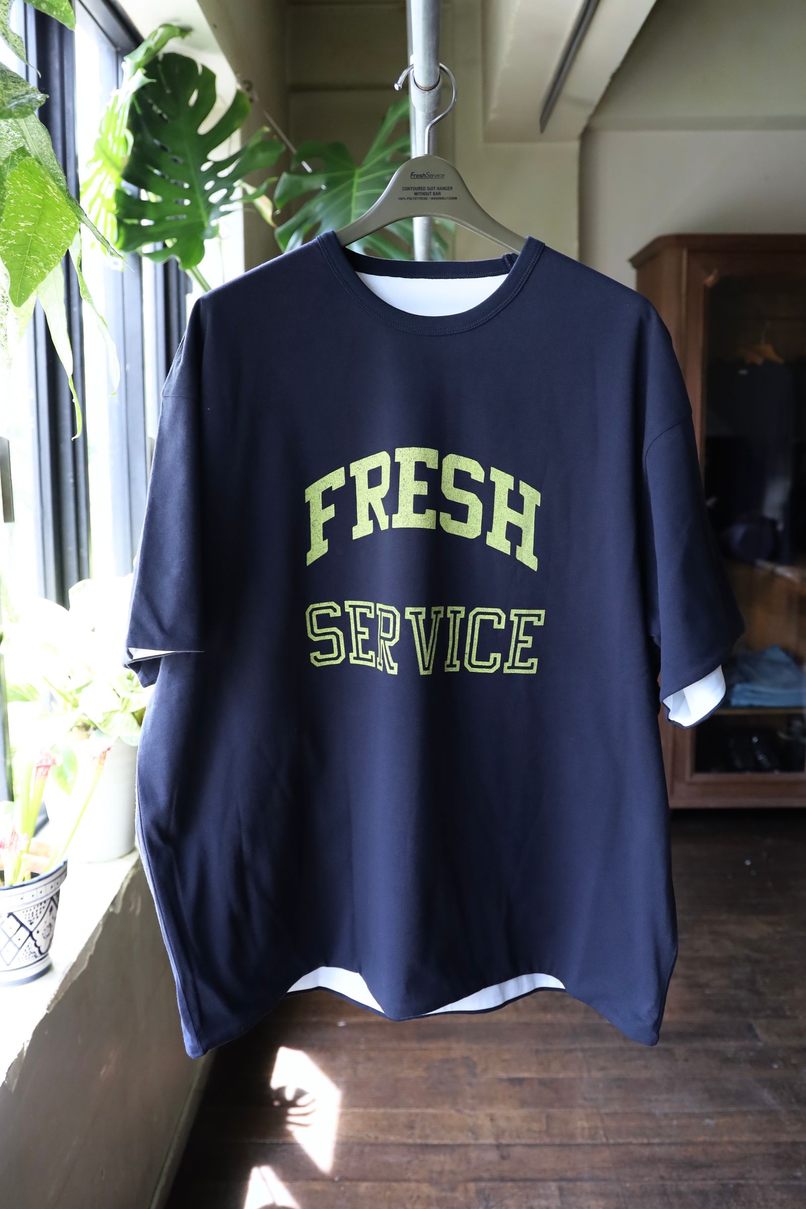 フレッシュサービス REVERSIBLE S/S TEE (FSC252-70040)NAVY