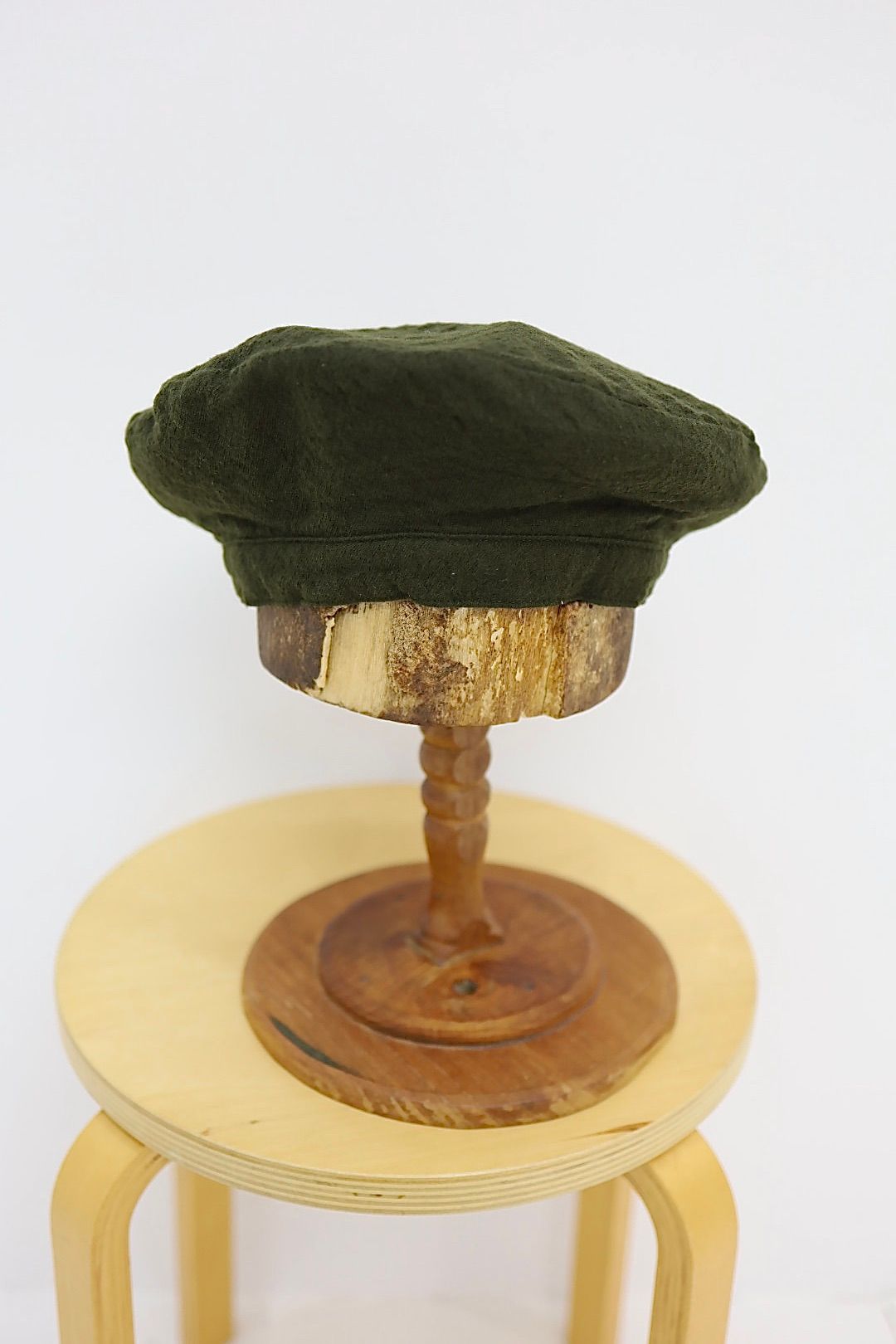 ヨウジヤマモト 縮絨アジャストベレー帽(MK-H93-102)KHAKI☆新作発売！