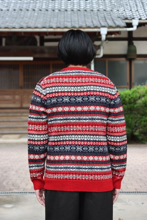 COMME des GARCONS HOMME ノルディックフェアアイル柄ニット(HH-N001) style.2021.11.6.