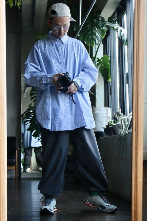FreshService CORPORATE STRIPE REGULAR COLLAR SHIRTスタイル