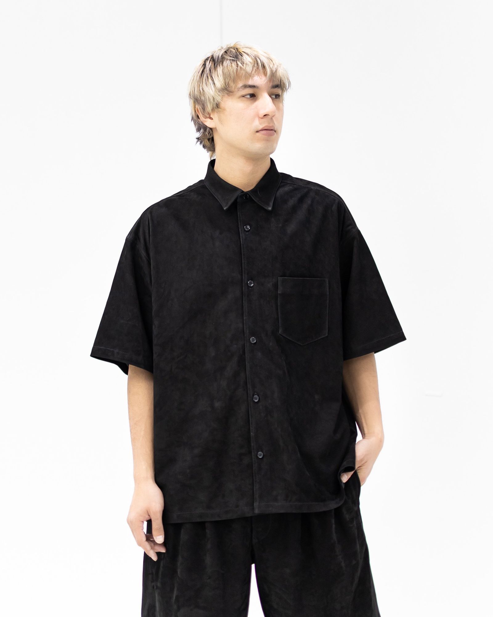 Graphpaper Cow Nubuck Leather S/S Oversized Regular Collar Shirt 2月28日(土)新作発売！