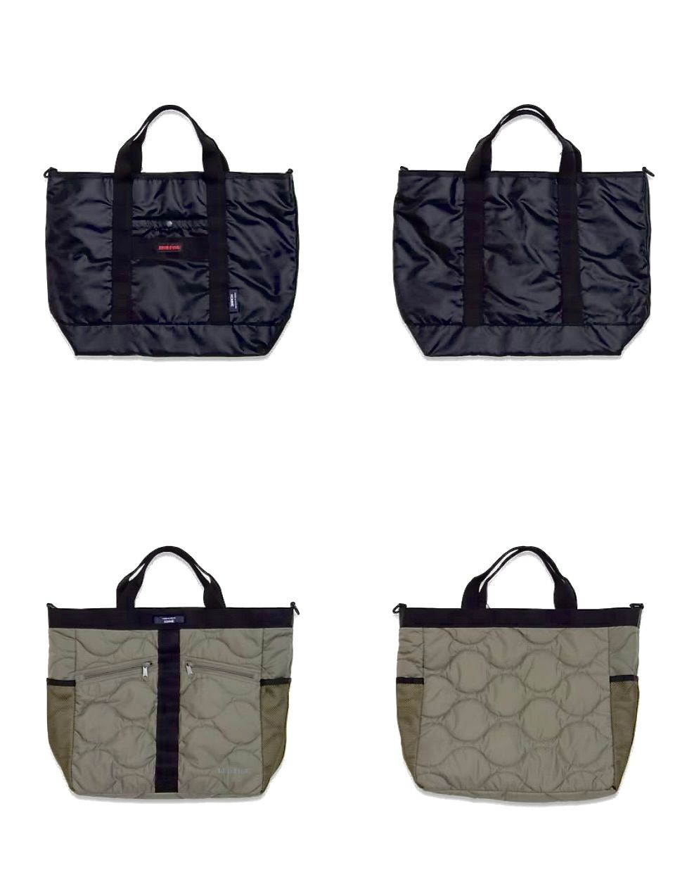 コムデギャルソンオム バッグ BRIEFING W-NAME REVERSIBLE BAG(HR-K208-051)BLACK×KHAKI