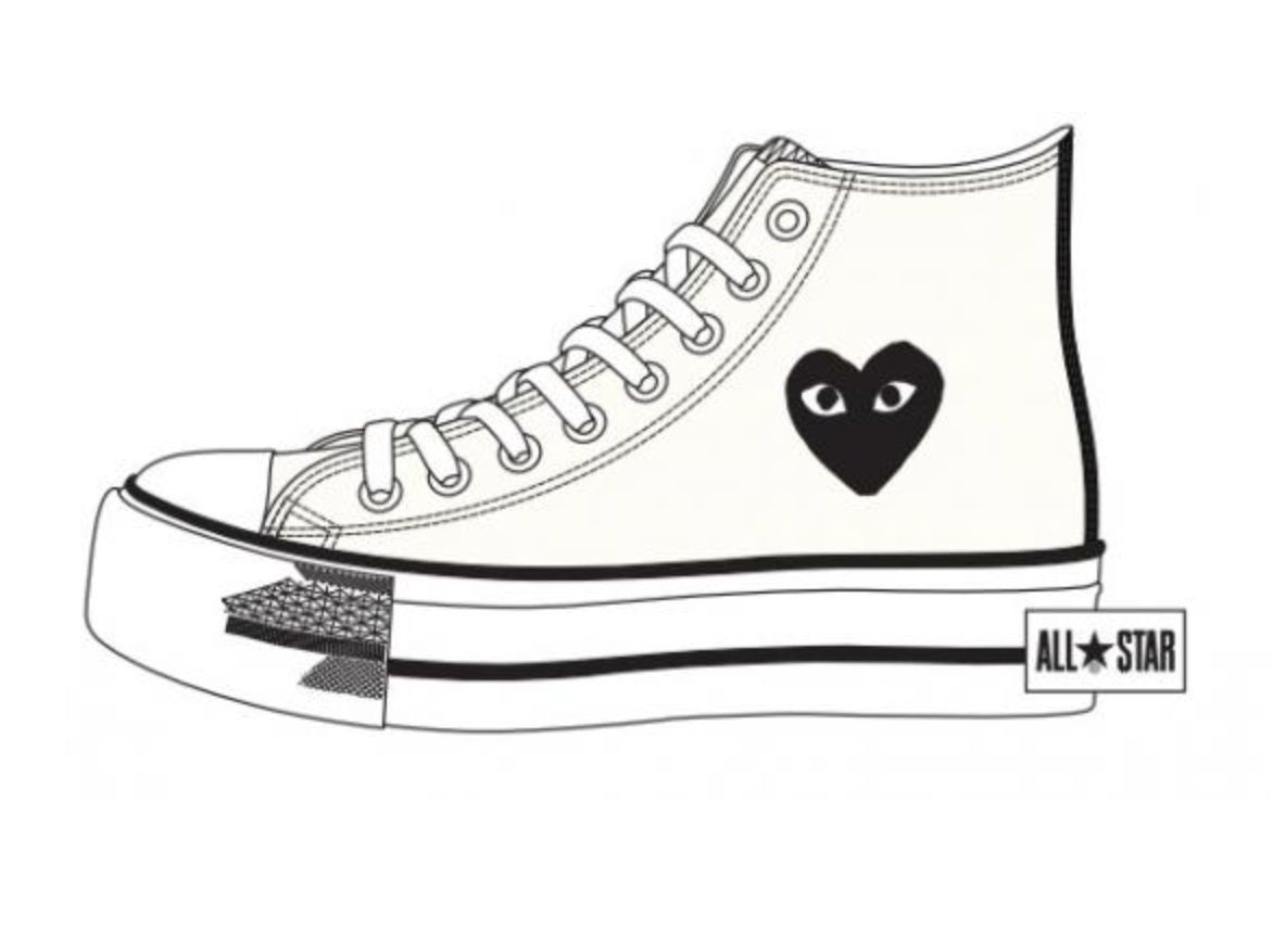 プレイコムデギャルソン PLAY CONVERSE CHUCK TAYLOR(AZ-K124-001-2)WHITE
