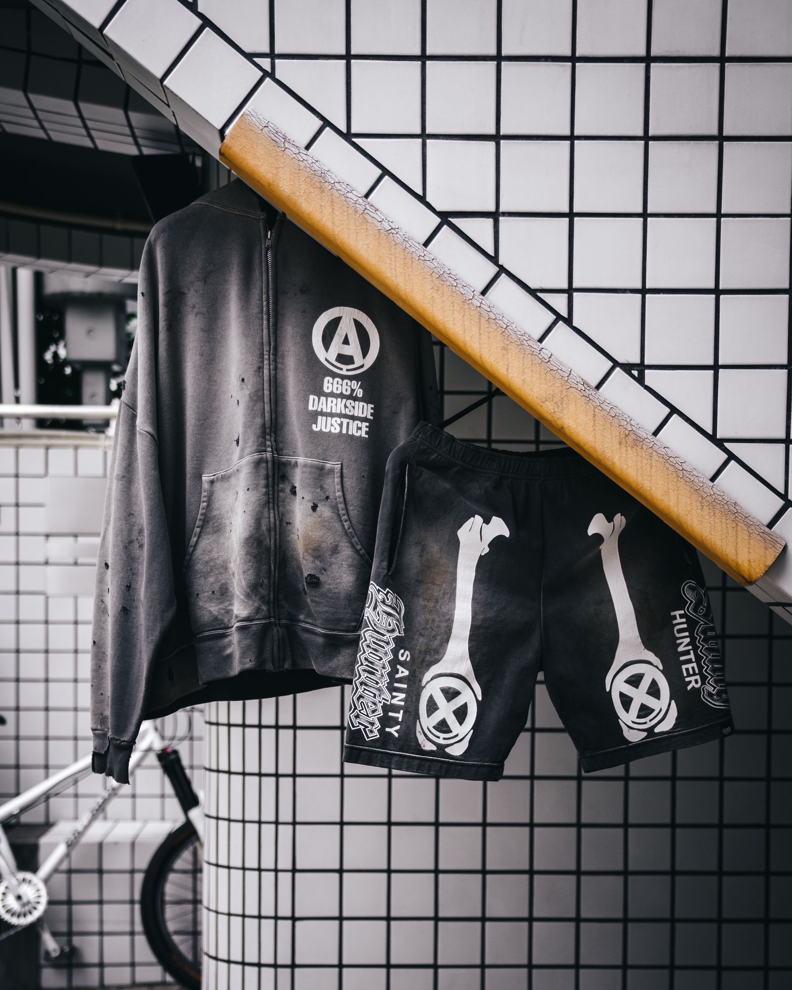 セントマイケル 26SS BH_CUT SEW SHORTS/BONE (SM-MK8-0000-C33)BLACK☆2月21日(土)10:00発売！