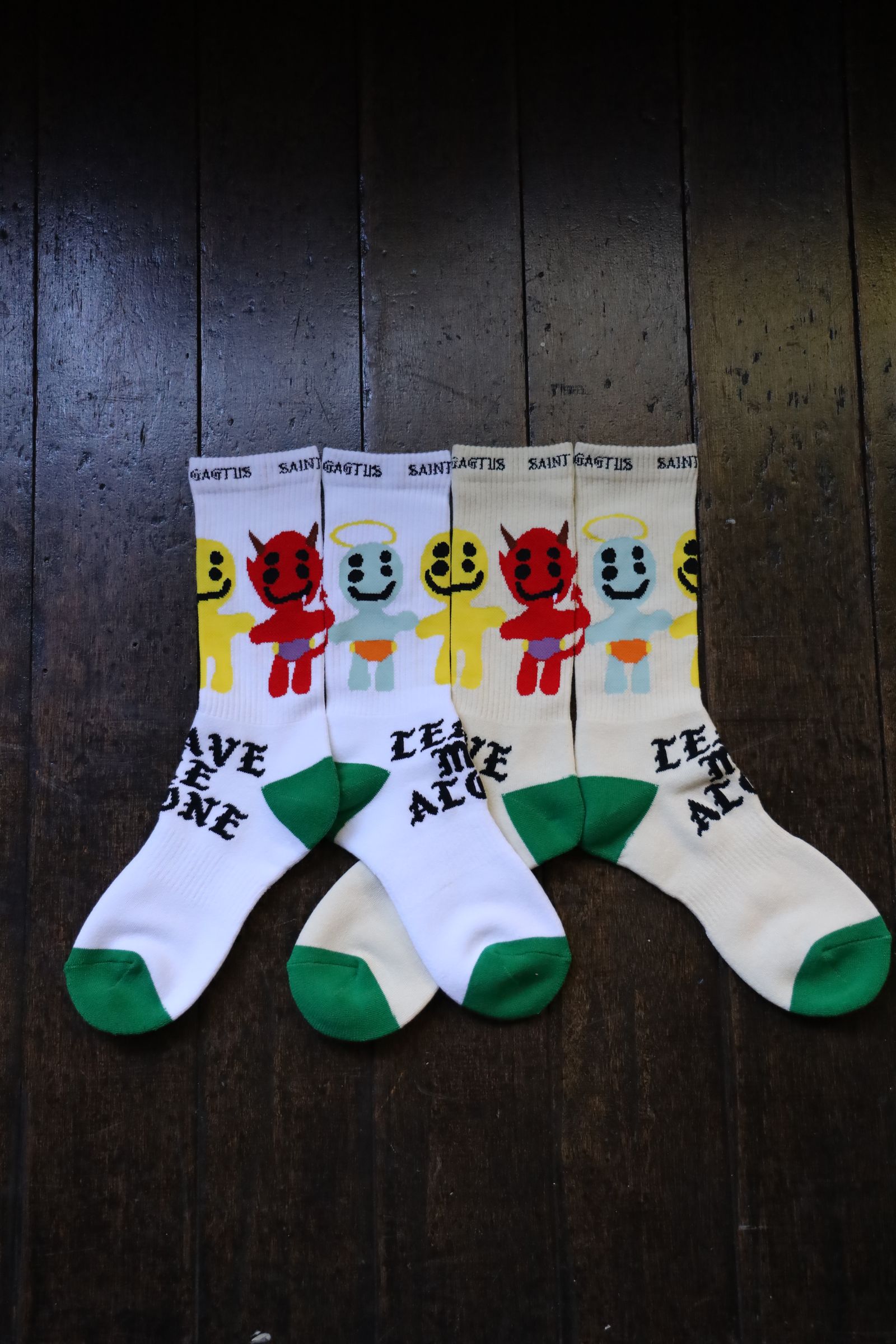 セントマイケル24AW LMA CP_SOCKS(SM-YS1-0000-C11)WHITE