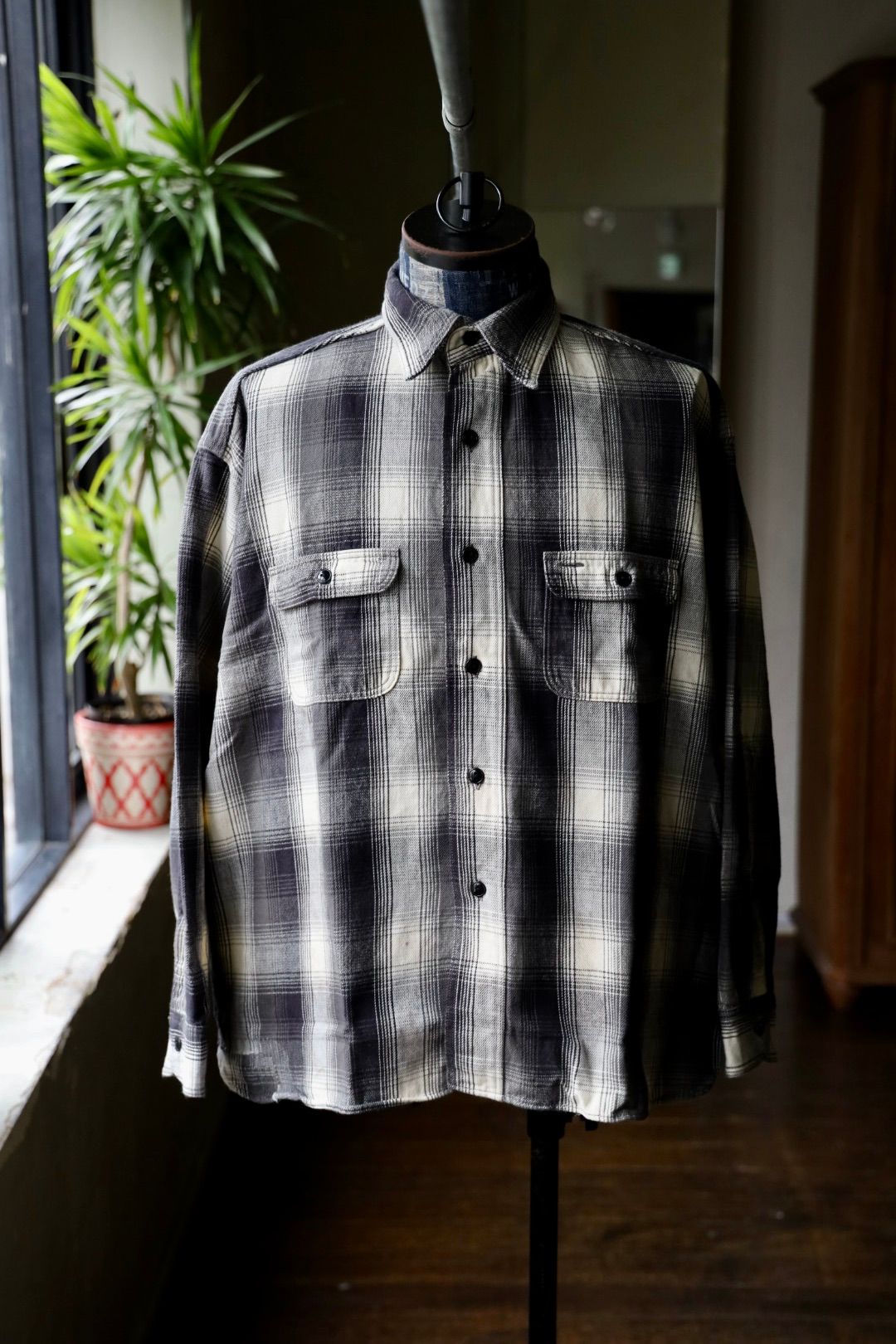 セントマイケル Tシャツ BB_FLANNEL CHECK SHIRT(SM-HR1-0000-C52)BLACK★9月27日(土)発売!