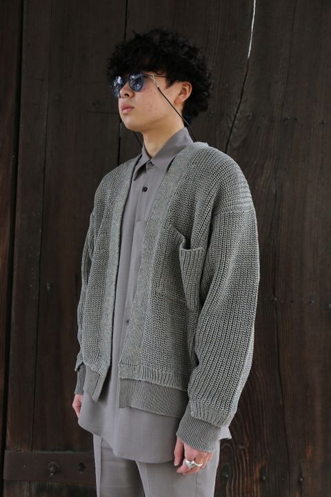 YOKE 5G CONNECTING RIB CARDIGAN(YK21SS0223S) style. 2021.03.07.