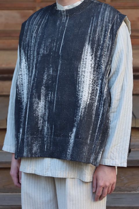 YOKE PRINTED COTTON CREWNECK VEST(YK22SS0348S) style.2022.2.12