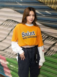 セントマイケル 26AW Holy Submission_SS T-SHIRT(SM-MK1-0000-018)ORANGE