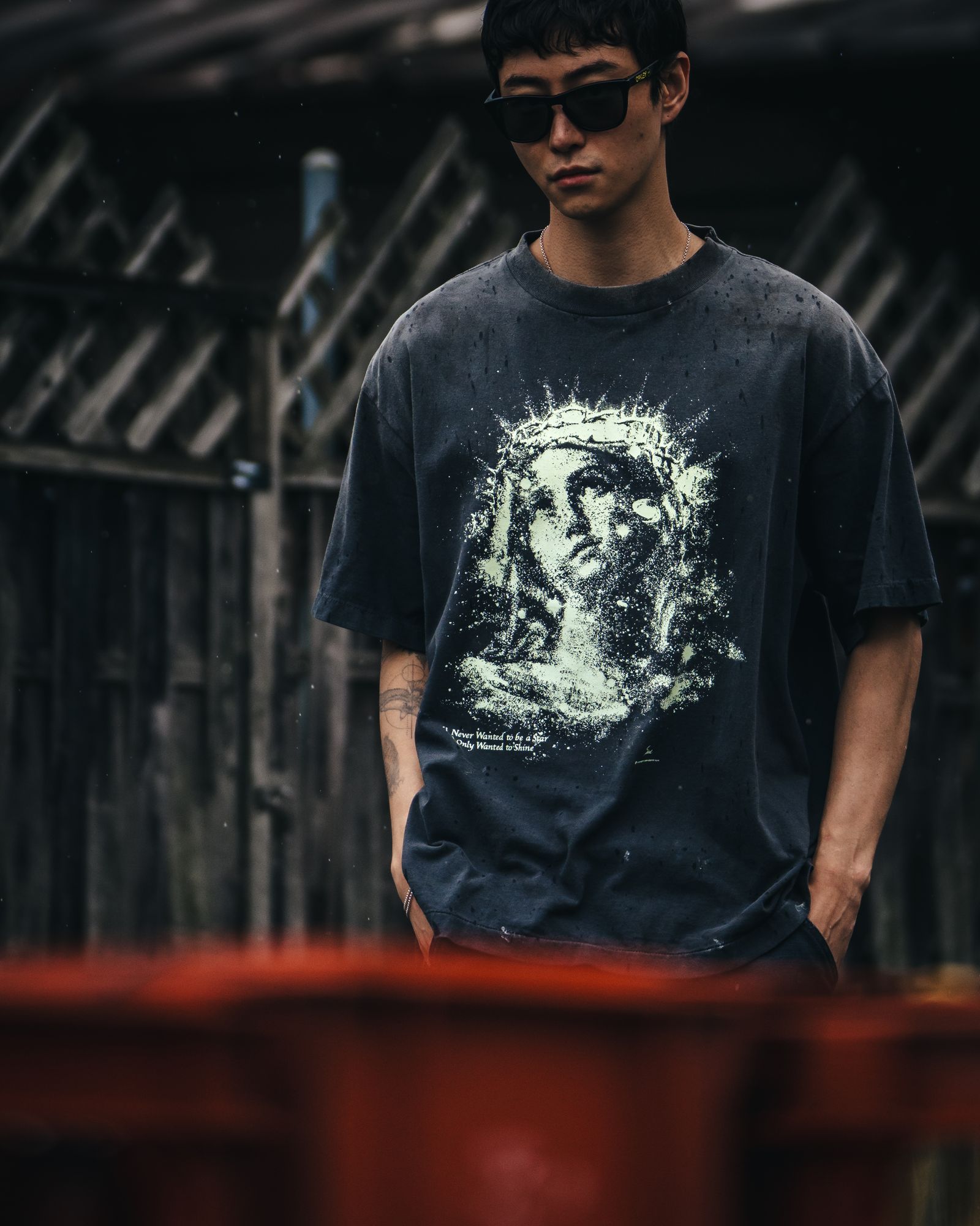 セントマイケル Tシャツ MARIA SS TEE(SM-HR1-0000-005)BLACK
