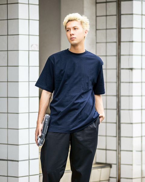 グラフペーパー パックTシャツ 2-Pack Crew Neck Tee(NAVY)