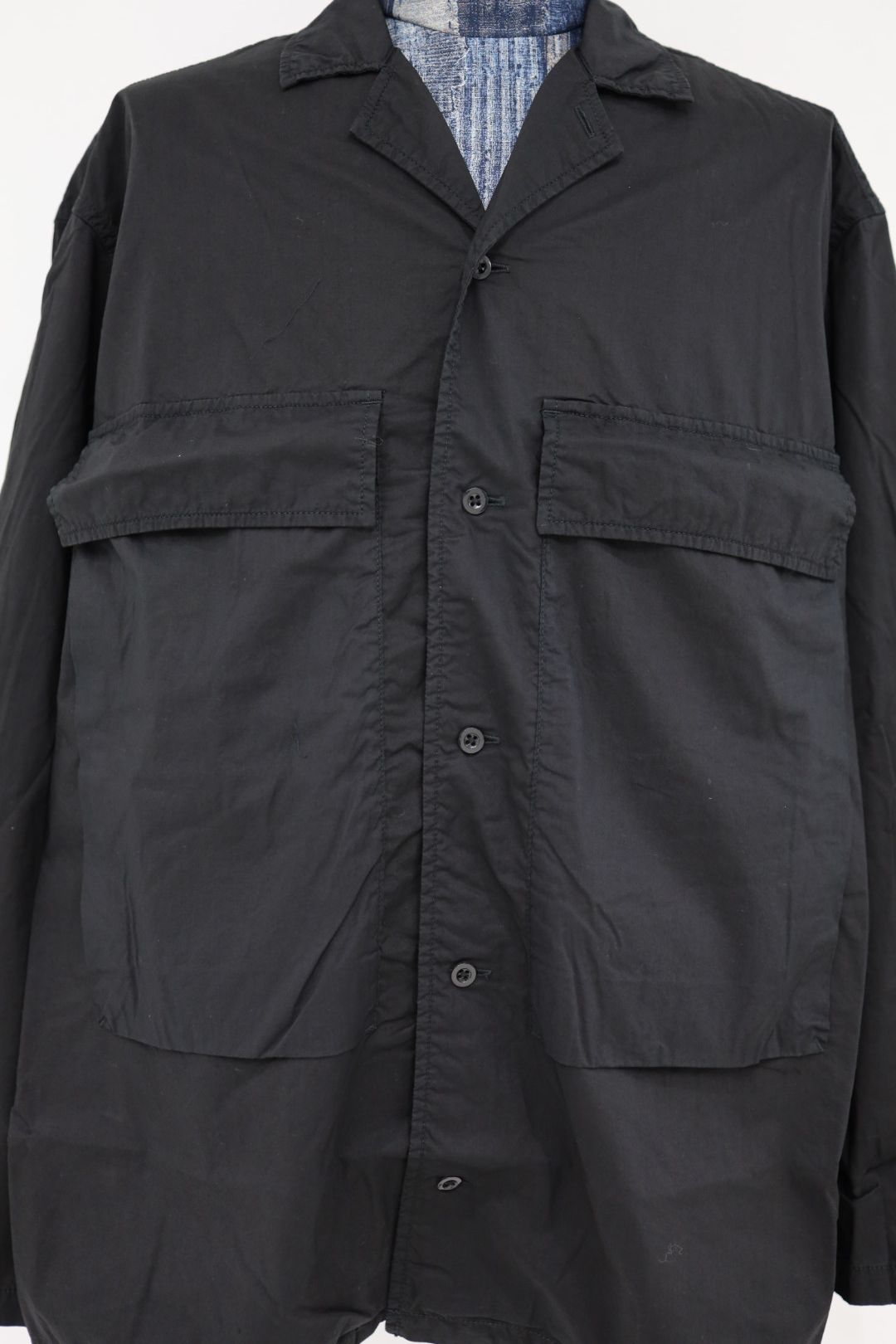 グラフペーパー 26SS Garment Dyed Typewriter Fatigue Shirt(GM261-50101B)BLACK☆3月7日(土)発売！