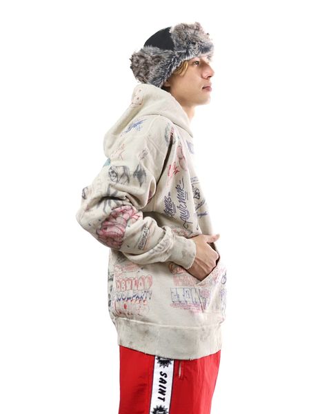 セントマイケル24SS フーディー Saint Mxxxxxx x Bornxraised LA HOODIE style 2024.2.22