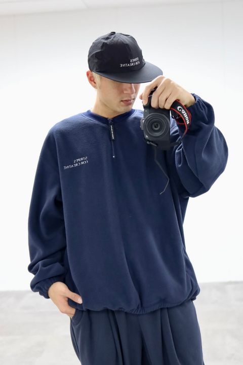 S.F.C 25FW SPOT エスエフシー FLEECE BASEBALL HALF ZIP JACKET(SFCFW25J01SP)Navy☆12月20日(土)発売！