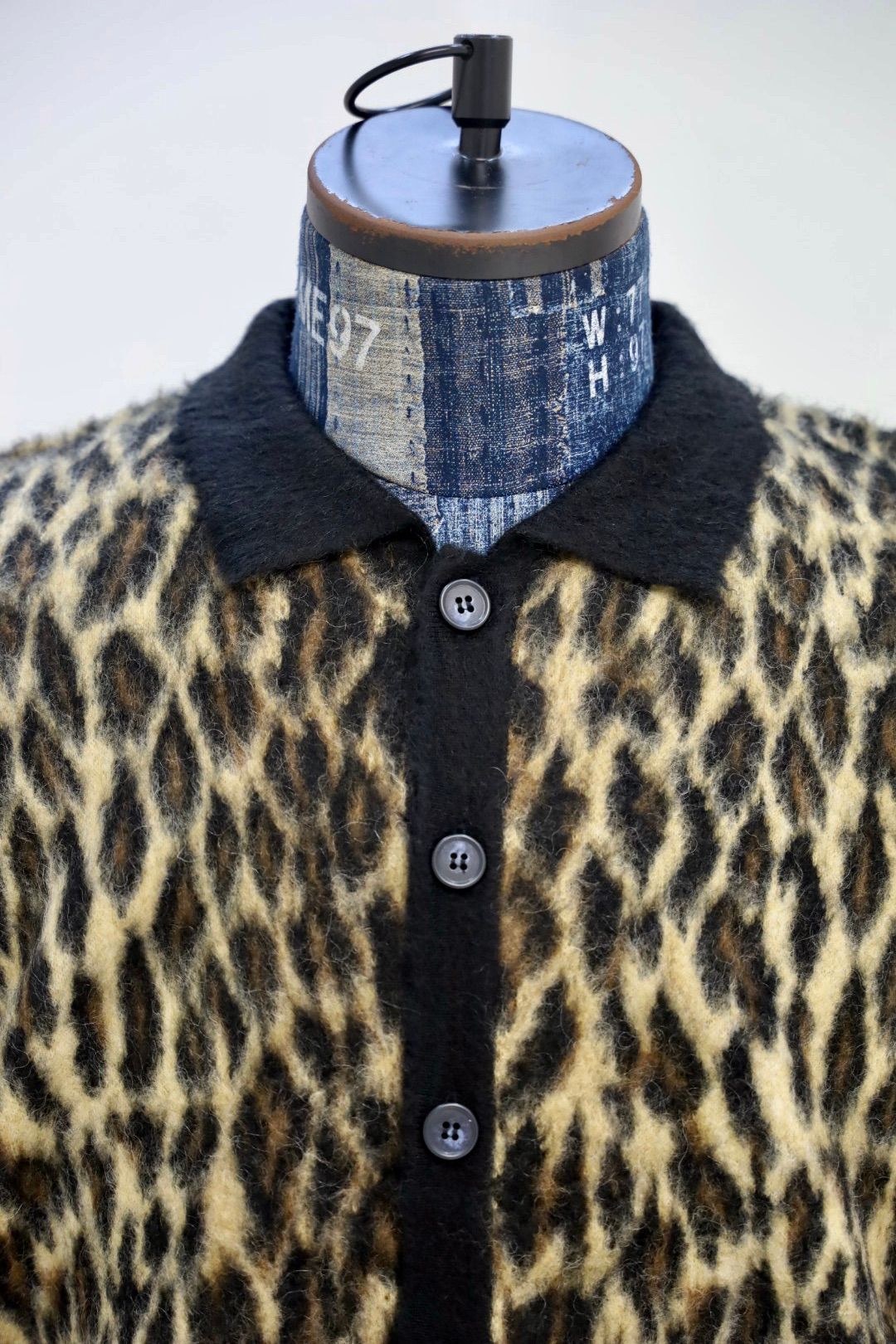 セントマイケル  LEOPARD KNIT CARDIGAN(SM-HR1-0000-073)BLACK★10月11日(土)発売！