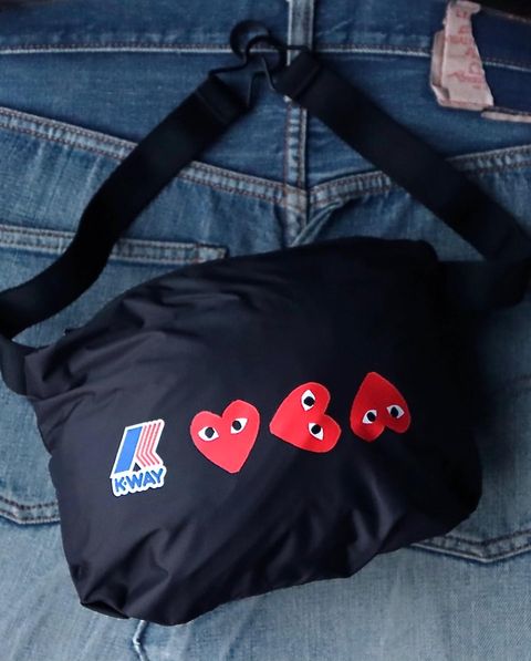PLAY Comme des Garçons×K-WAY HOODIE HALF ZIPスタイル
