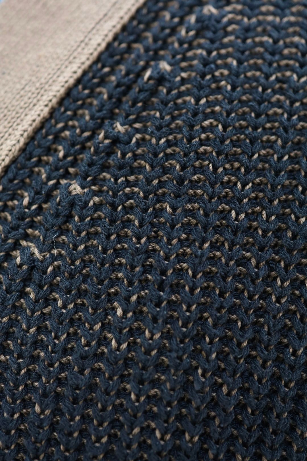 コムデギャルソンオム26SS シルク×綿片畦プレーティングカーディガン(HQ-N002-051)NAVY×BROWN☆2月6日(金)発売