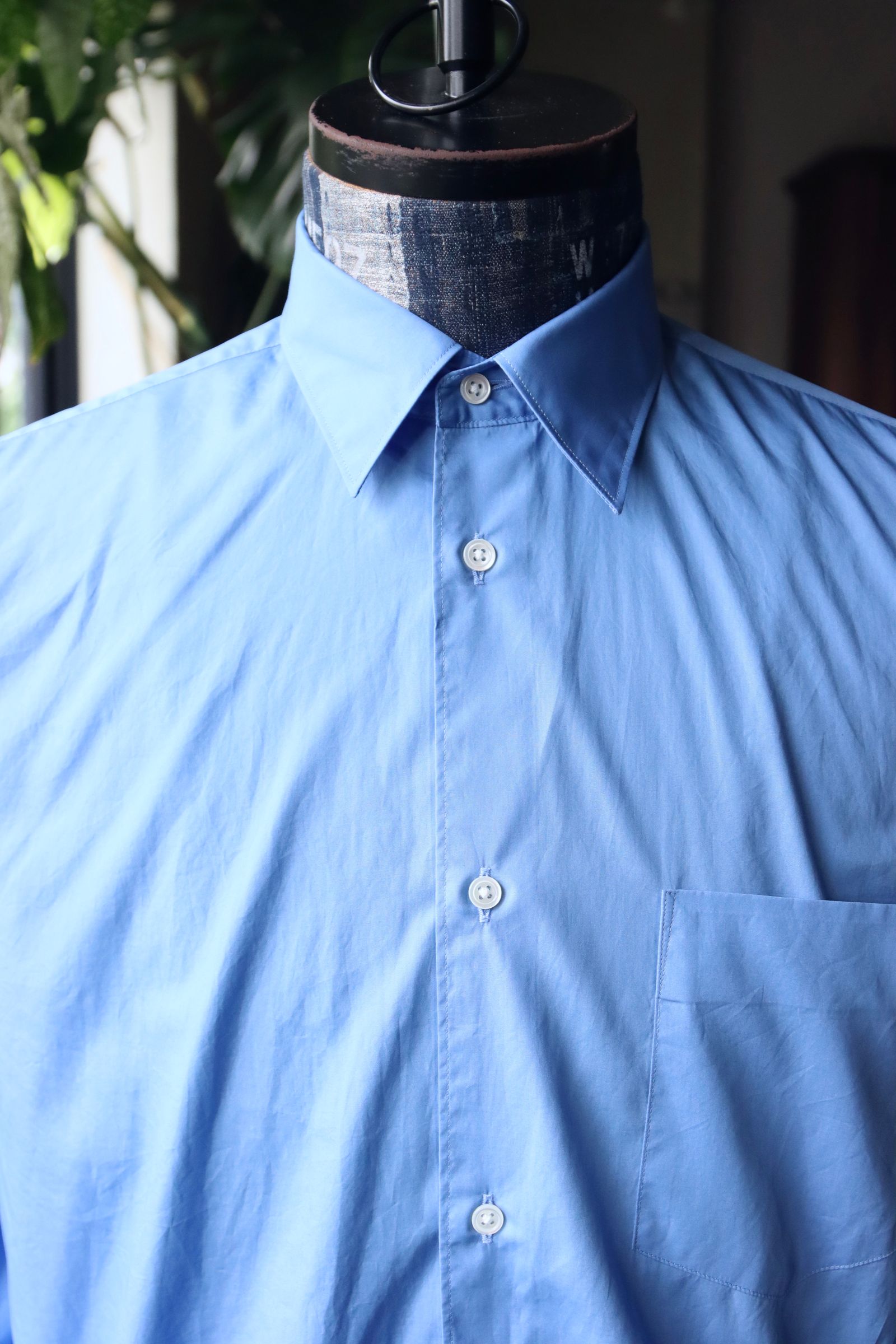 グラフペーパーシャツ Broad Regular Collar Shirt (GM251-50005B)BLUE☆7月19日(土)発売！