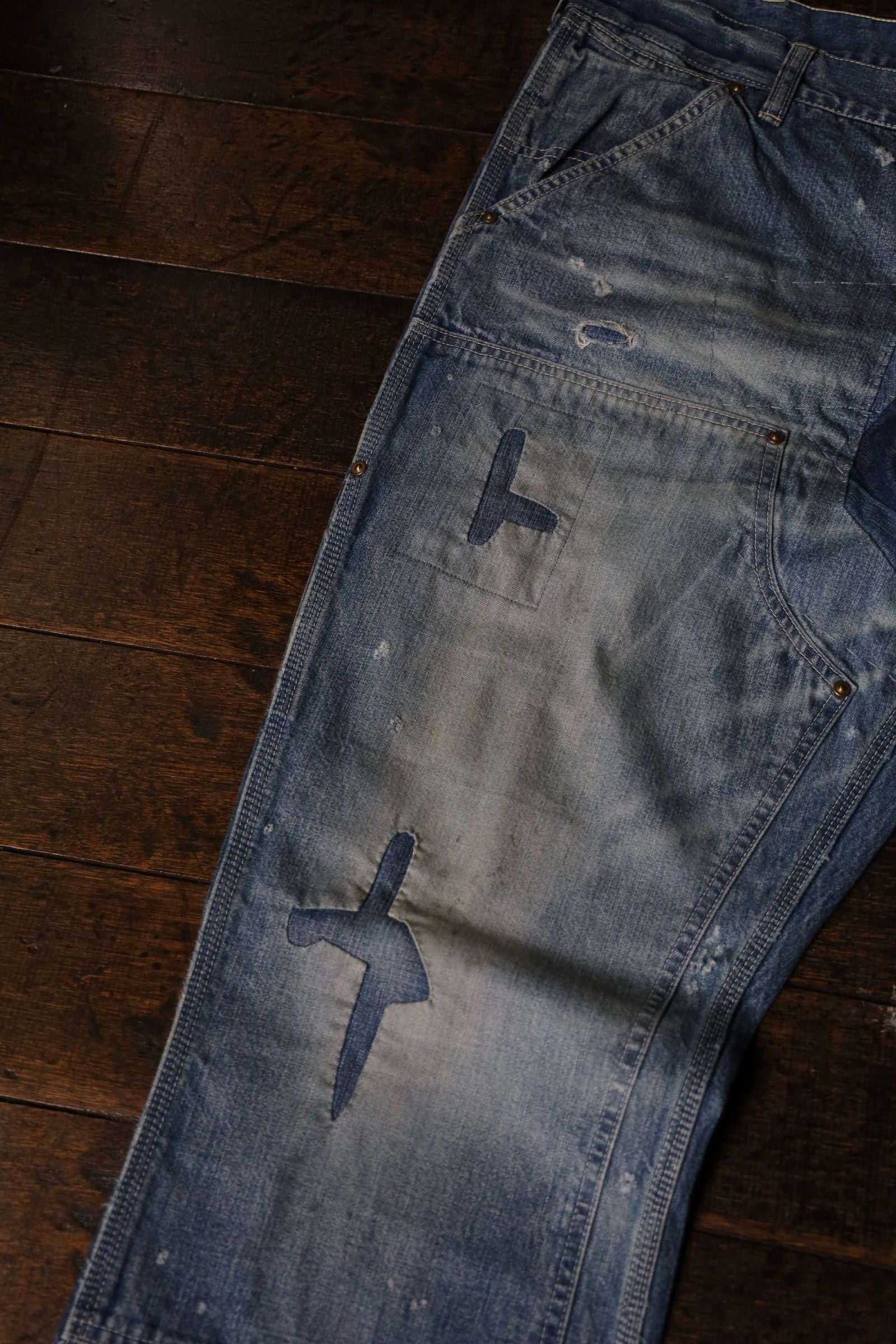 セントマイケル24AW DENIM DOUBLE KNEE (SM-YS1-0000-066)BLUE