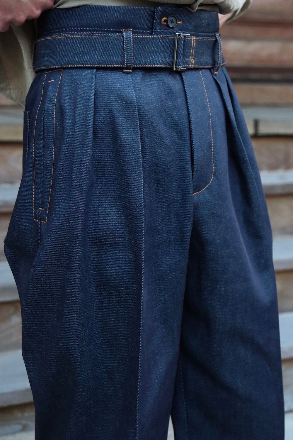 SEEALL_バズストアSEEALL(シーオール) Double waist belt pants