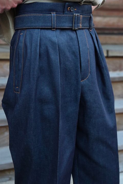 SEEALL ZIP PULLOVER JACKET,DOUBLE WAIST BELT PANTS set up style. 2022.03.17.
